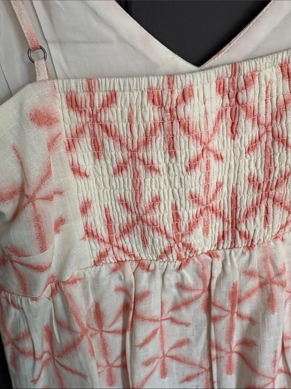LOFT Cream Camisole with Pink Starburst Print